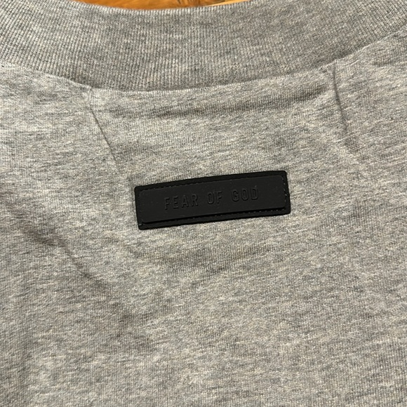 Essentials - Fear Of God - Oversized Crewneck Tee - Dark Heather Oatmeal - NEW - Picture 10 of 10